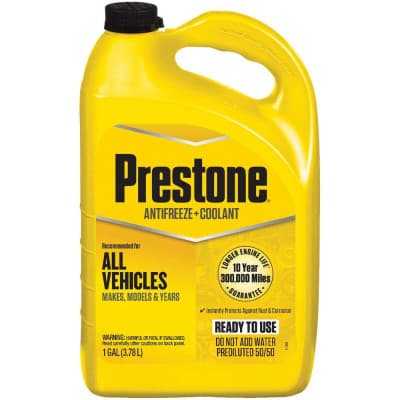 PRESTONE ALL VEHICLES 50/50 ANTIFREEZE+COOLANT 3.78LITERS