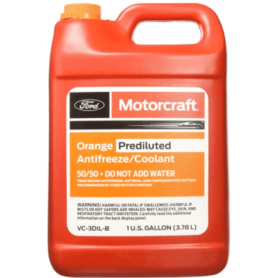 FORD MOTORCRAFT GENUINE COOLANT VC-3DIL-B ORANGE PRE-DILUTED ANTIFREEZE 4LITERS
