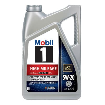 MOBIL 1 5W-20 (HIGH MILEAGE SYNTHETIC MOTOR OIL) 5QUARTS